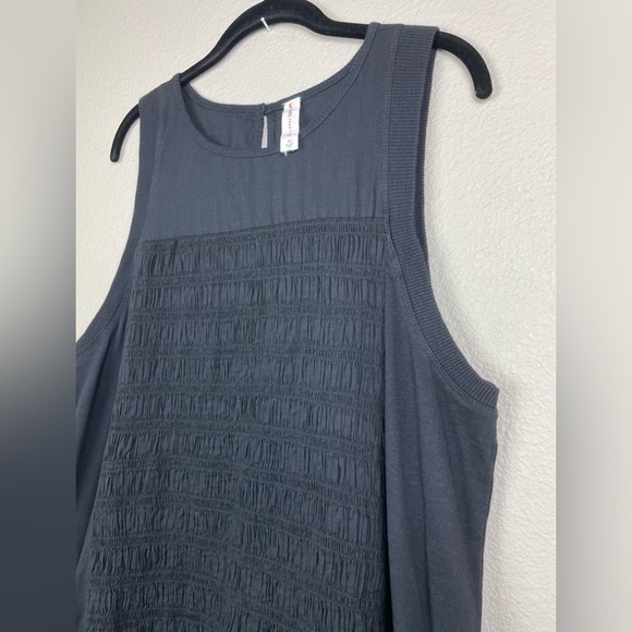 Daily Practice by Anthropologie Women's XL Prix Smocked Dress Drop Waist Black - Picture 6 of 16